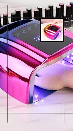 Product information:  Name: Rechargeable Nail Lamp Number of lamp beads: 42 Power: 96W Voltage: 100 - 240v 50/60Hz Color Gradient: Gold / Gradient Blue Battery capacity: 15600mAh. Net weight: 1.031kg Baking glue type: all nail polish glue Nail Coat, Gold Gradient, Therapy Machine, Nail Lamp, Color Gradient, Xmas Nails, Types Of Nails, Light Therapy, French Manicure