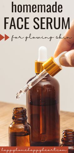 Skin Serum Diy, Homemade Face Serum, Face Serum For Glowing Skin, Serum For Glowing Skin, Diy Natural Beauty Recipes