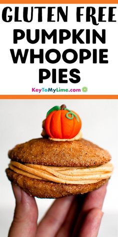 gluten free pumpkin whoopie pies with text overlay