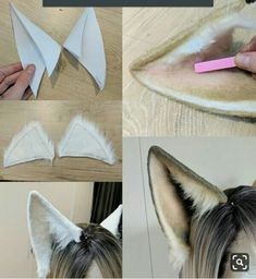 how to make an origami wolf head out of felt and paper - step by step instructions