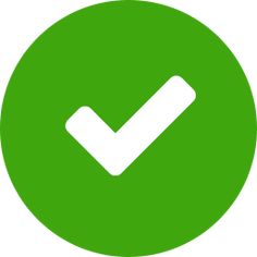 a green circle with a check mark in the center and an arrow pointing to the right