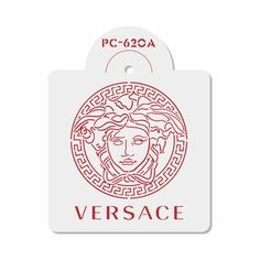 Fashion Logo Medusa Reusable Stencil Versace Stencil, Medusa Clipart, Barbie Cookie Stencil, Louis Vuitton Stencil Logos, Versace Logo Cake Topper Black And Gold, Icing Tips, Cake Craft, Cake Decorating Supplies, Royal Icing