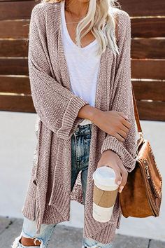 Tricotin Long, Sweater Dress Outfit, You Found Me, Pullover Mode, Amazon Top, Long Knit Cardigan, Gilet Long, Stitch Fix Outfits, Bohemian Blouses