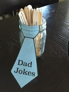 a father's day gift in a mason jar with spoons and utensils