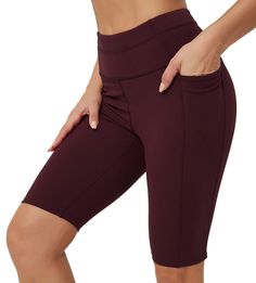 PRICES MAY VARY. ★【MATERIAL】:Women's biker yoga shorts stretch including 77% Polyester & 23% Spandex.Rataves women high waisted workout shorts are soft,non-see-through,lightweight,breathable,moisture-wicking,4 way stretchy fabric,yoga shorts provide super comfort. ★【HIGH-WAISTED&TUMMY CONTROL】: Rataves workout running yoga shorts for women are high-rise and wide waistband not only contours your curves but streamlines your shape for no muffin top and ample coverage while bending and stretching. M Running Yoga, Hiking Shorts, Knee Length Shorts, Body Curves, Workout Running, Workout Yoga, Cycling Workout, Compression Shorts, Shorts For Women