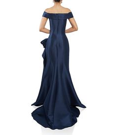 Terani Couture Off-the-Shoulder Ruffle Front Mikado Gown | Dillard's Off-shoulder Ball Gown For Formal Occasions, Fitted Off-shoulder Gown With Pleated Bodice, Formal Ball Gown With Sweetheart Neckline And Ruffles, Formal Ball Gown With Ruffles And Sweetheart Neckline, Off-shoulder Gown With Sweep Train And Fitted Bodice, Off-shoulder Evening Dress With Ruffled Fitted Bodice, Elegant Off-shoulder Ball Gown, Off-shoulder Ruffled Evening Dress With Fitted Bodice, Off-shoulder Ruffled Evening Dress For Formal Occasions