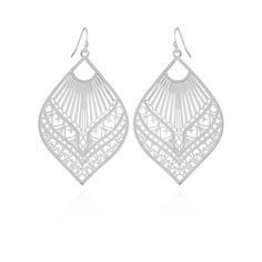 Time and Tru Fashion Basic Women's Boho Inspired Filagree Metal Earring with a Fishhook Closure. - Walmart.com Metal Earrings, Boho Women, Bohemian Jewelry, Fish Hook, Silver Tone, Drop Earrings, Silver, Bohemian Jewellery