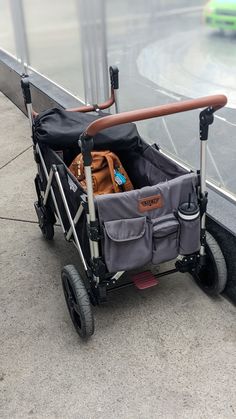 This is a picture of a grey stroller wagon by Keenz Wagon Stroller, Best Wagons, Beach Wagon, Day At The Park, Travel Stroller, Beach Boardwalk, Low Key