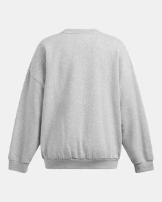 Ultra-soft cotton-blend fleece with brushed inside for extra warmth|Extended body length & drop hem shoulder for an oversized fit & feel|Ribbed collar, cuffs & bottom hem Oversized Sweats With Ribbed Collar For Streetwear, Oversized Sweater With Ribbed Collar For Streetwear, Oversized Long Sleeve Sweatshirt With Ribbed Neckline, Oversized Cozy Sweater For Streetwear, Cozy Oversized Sweater For Streetwear, Oversized Sweatshirt With Ribbed Collar For Streetwear, Gray Oversized Long Sleeve Sweats, Oversized Gray Long Sleeve Sweats, Oversized Sweatshirt With Ribbed Collar And Drop Shoulder