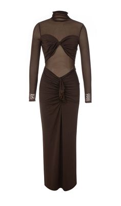 MESH LONG SLEEVE MAXI DRESS IN COFFEE Satin Corset Dress, Plunge Mini Dress, Fitted Sleeves, Dress Women Elegant, Feeling Confident, Sleeve Maxi Dress, Plus Size Shopping, Mesh Long Sleeve, Stretch Satin