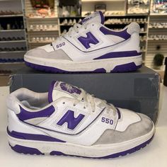 Size 10.5 - New Balance 550 White/Purple 2021 - Bb550wr1 Original Box Included Ships Same/Next Day New Balance 550 White, New Balance White, New Balance Shoes, Mens Shoes Sneakers, Next Day, Color Purple, New Balance, Original Box, Men's Shoes