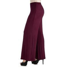 Womens Comfortable Solid Color Palazzo Pants-wine-1x : Target Womens Palazzo Pants, Inspiration Outfit Ideas, Hem Style, Every Color, Bottom Clothes, Palazzo Pants, Shop Womens, Flare Pants, Bottoms Pants