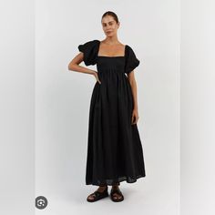 Dissh Monty Dress - Only Worn A Couple Times - No Holes, Tears, Or Stain - Just Like New - Size Us4 Dissh Dresses, Weddings 2024, Black Strapless Midi Dress, Spring Wishlist, Black Sleeveless Midi Dress, Dress Better, Short Sleeve Midi Dress, White Linen Dresses, Linen Midi Dress