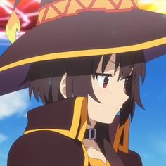 an anime character wearing a sombrero and looking at the camera