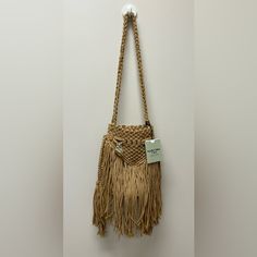 Wonderfully Unique Macrame Fringe Roby Shoulder Bag By See By Chloe. Color Is Seed Brown. Fixed Shoulder Strap Dimensions: 7.9"W X 5.1"D X 10.63"H Open Top Interior Slip Pocket Gold-Tone Logo Charm Lined 100% Cotton Imported Authentic, Brand New With Tags. Comes With Dust Cover. Other Than The Picture Of The Model Showing The Bag All Pictures Are Of The Actual Bag For Sale. Fun Quirky Bag That Will Get Noticed! Everyday Macrame Straw Bag, Natural Macrame Bag For Daily Use, Natural Color Macrame Bags For Daily Use, Beige Crochet Bag With Fringe For Everyday Use, Cream Macrame Bag For Everyday Use, Cream Macrame Shoulder Bag For Daily Use, Bohemian Braided Bucket Bags, Natural Macrame Shoulder Bag, Beige Fringe Bucket Bag For Everyday Use