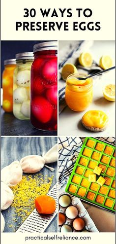 there are many different pictures that include lemons, oranges and other food items