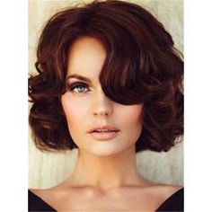 Wedding Hair Hollywood, 1940s Wedding Hair, Dark Auburn Hair Color, Pin Up Curls, Dark Auburn Hair, 1940s Wedding, Medium Bob Hairstyles, Hair Color Auburn, Bob Haircuts For Women