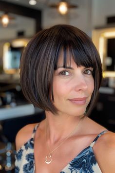 French Bob Haircut With Bangs, Bobs With Bangs, Girl Hair Styles, Bobbed Hairstyles With Fringe, Classic Bob Haircut, Short Bobs With Bangs, Short Bobs, Haircut With Bangs