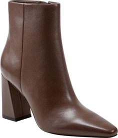 Marc Fisher LTD Yanara Pointed Toe Bootie (Women) | Nordstrom Classic Fall Heeled Boots With Block Heel, Classic Block Heeled Boots For Fall, Stacked Heel Business Boots, Modern Brown Heeled Boots With Stacked Heel, Modern Faux Leather Heeled Boots With Block Heel, Modern Faux Leather Boots With Block Heel, Office Block Heel Boots With Stacked Heel, Office Heeled Boots With Stacked Block Heel, Modern Faux Leather Heeled Boots For Fall