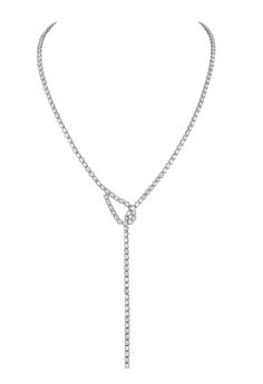 Behold the exquisite sophistication of A. Link's 9.40CTW 16 inch Diamond Lariat Necklace! Designed with 161 captivating GH/SI diamonds crafted in 18K white gold, this luxurious piece is a seamless balance of luxury and ease. Let the timeless magnificence of this breathtaking accessory illuminate your look at special events or casual days alike. To enjoy the ultimate diamond fashion experience, visit International Diamond Center and explore the full A. Link selection! White Gold Lariat Diamond Necklace, Luxury White Gold Lariat Diamond Necklace, Luxury Chain Lariat Necklace For Formal Occasions, Silver Diamond Lariat Necklace With Adjustable Chain, White Gold Diamond Cut Lariat Necklace, White Gold Lariat Necklace With Diamond Cut, Luxury Diamond Lariat Necklace With Diamond Cut, Silver Lariat Diamond Necklace, Formal Silver Diamond Lariat Necklace