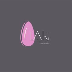 the logo for laki nail studio, which has been designed to look like an egg