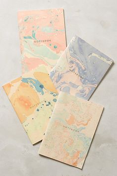 papeterie : carnets, papier, motif marbré, Anthropologie.com, couleurs pâles Sampul Binder, Buku Diy, Buch Design, Notebook Cover Design, Oil Stain, 카드 디자인, Cute Notebooks, Cute Stationery, Notebook Design