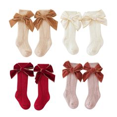 Enhance your child's cold weather wardrobe with MARY Velvet Bow Socks. These stylish kids socks feature luxurious velvet bow ties that will add a touch of elegance to any outfit. Mini Skirt Sweater, Summer Outfit Accessories, Bow Socks, Girls Knee High Socks, Sweater Romper, Skirt Sweater, Velvet Bow Tie, Knee High Stockings