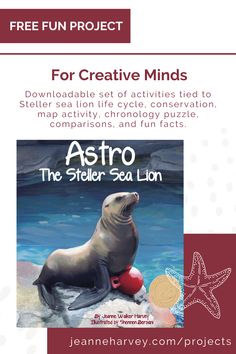 an advertisement for a children's book about the sea lion and how to use it