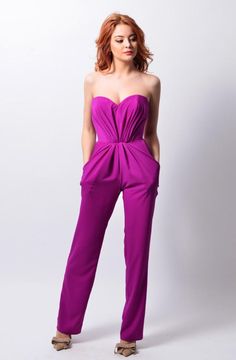 Sweet and very comfortable delicate jumpsuit. The products are made to order so any size will be ready for shipping in 2-3 weeks after payment.If you don't have a standard size, please send me your measurements following the instructions from this video: https://www.youtube.com/watch?v=TMaGDaDHY_MS (36) bust: 83cm waist: 64cm hips: 89cmM (38) bust: 87cm waist: 68cm hips: 93cmL (40) bust: 91cm waist: 72cm hips: 97cm42 - bust 95cm waist 76cm hips 101cm44 - bust-100cm waist 81cm hips106cm46 - bust Solid Color Party Jumpsuits And Rompers With Pockets, Elegant Spring Jumpsuits And Rompers With Long Pants, Elegant Fitted Jumpsuits And Rompers With Pockets, Fitted Party Jumpsuits And Rompers With Pockets, Elegant Loungewear Overalls And Jumpsuits, Fitted Purple Jumpsuits And Rompers Overall, Elegant Overall Jumpsuits And Rompers With Pockets, Elegant Overalls Style Jumpsuits And Rompers With Pockets, Elegant Overalls With Pockets