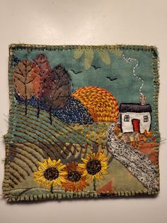 Fabric Collage Ideas, Fabric Art Ideas, Fabric Art Tutorials, Textile Art Projects, Textile Painting, Textile Collage, Textiles Sketchbook