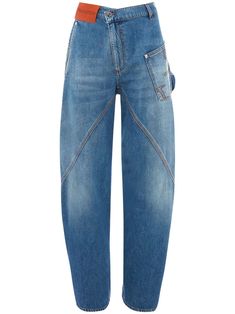 JW Anderson Twisted Workwear wide-leg Jeans - Farfetch Denim Day, Denim Diy, J W Anderson, Jw Anderson, Recycled Denim, Dolce E Gabbana, Jeans Boyfriend, Wide Leg Denim, Keep In Mind