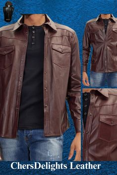 Upgrade your wardrobe with our premium mens maroon leather shirt. Meticulously crafted by skilled artisans, it combines craftsmanship with a clean design. Mens Leather Shirt, Fall Leather, Winter Wardrobe Essentials, Big Men Fashion, Upgrade Your Wardrobe, Fashion Inspiration Board, Maroon Leather, Cold Weather Fashion, Stylish Boots