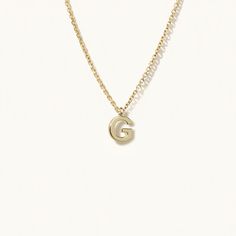 Jewellers District's Gold Initial Pendant Necklace: G in 14k Yellow Gold Luxury Elegant Pendant Initial Necklace, Mens Rings Wedding Diamond, Gold Initial Pendant, Trending Engagement Rings, Initial Pendant Necklace, Gemstone Engagement, Gold Initial, Gold Wedding Rings, Initial Pendant