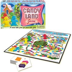 the candy land game is in its box