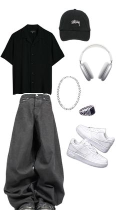 Baggy Clothing, Street Style Outfits Casual, Baggy Clothes, Guys Clothing Styles, Outfit Inspo Casual, Mens Outfit Inspiration, Tomboy Outfits, Quick Outfits, Cool Outfits For Men