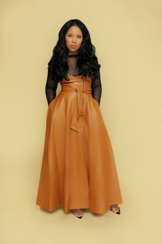 Ultimate Maxi Skirt – Just Fashions Boutique High Waisted Leather Skirt, Long Leather Skirt, Leather Skirt Outfit, Modest Clothes, High Waist Skirt, Turtle Neck Sweater, Belt Style, Little Outfits, Popular Outfits