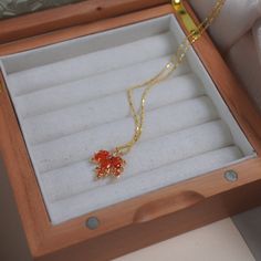 For this necklace, we might use a slightly different chain with the same color. We also have matching earrings named Maple Leaf Earrings. 💎 Materials: 14k Gold Electroplated - more durable than regular platings Cubic Zirconia 📐 Length: 40cm + 5cm extension Plated Dangle Necklaces For Gifts, Pendant Necklace With Plating As Gift, Orange Cubic Zirconia Jewelry As A Gift, Orange Cubic Zirconia Jewelry For Gift, Orange Cubic Zirconia Jewelry Gift, Maple Jewelry, Maple Leaf Earrings, Autumn Leaf Necklace, Maple Leaf Necklace