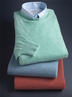 Cashmere Crewneck Sweaters - The Ben Silver Collection Luxury Cashmere Men's Polo Shirt, Luxury Men's Solid Color Sweater, Classic Luxury Men's Sweater, Luxury Light Blue Winter Sweater, Teal Mens Sweater, Luxury Casual Cashmere Bottoms, Cashmere Sweater Outfit, Ben Silver, Sweater Outfits Men