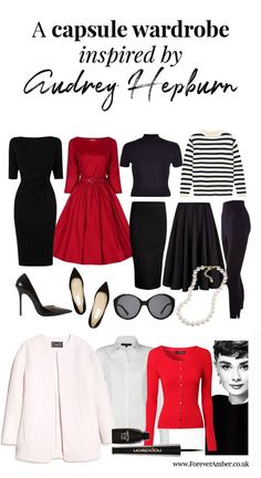 Audrey Hepburn Style Outfits, Audrey Hepburn Inspired, Classic Capsule Wardrobe, Style Essentials, Audrey Hepburn Style, Fashion Capsule Wardrobe, Hepburn Style, Look Retro, Minimalist Capsule Wardrobe