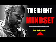 the right mindset with an image of a man in black and red on it