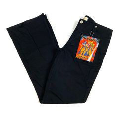 Vintage Nwt Deadstock Paris Blues Y2k Low Rise Hiphuggers Stretchy Black Flared Denim Pants!! Tags Have Amazing Graphics And Are Dated 2001. Marked As A Junior's Size 9 But Fit Like A Modern 4/6 (27/28"). Similar Styles Also Available In Size 11. Price Is Negotiable Especially If Bundled! Measurements Taken Lying Flat: Waist: 30” Hip: 37” Inseam: 32” Rise: 7.5” #90s #2000s #Deadstock #Flares #Lowrise Retro Mid-rise Bottoms For Streetwear, Retro High Rise Pants For Streetwear, Retro High-rise Pants For Streetwear, Black High Waist Y2k Flare Jeans, Black High Waist Flare Jeans Y2k Style, Y2k Style High Waist Black Flare Jeans, Vintage Mid-rise Pants For Streetwear, 90s Style Flare Jeans For Streetwear, Y2k Black Flare Jeans For Fall