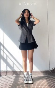 eeytikus on tiktok Casual And Comfy Outfits Summer, Study Fits Summer, Hot Weather Nyc Outfit, Outfit Inspo Korean Style Summer, Style Inspiration Skirt Outfit Ideas, Cute Fancy Casual Outfits, Cute Style Summer, Ditto Outfit Inspired, Fitted Button Down Shirt Outfit