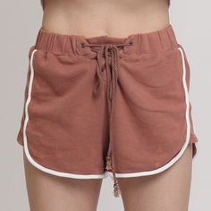 Lace Up Terry Cloth Shorts. Brand: Pol Details Color: Copper Lace Up Front Contrast Piping Washed, Vintage Look Faux Back Pocket Detail 100% Cotton True To Size Measurements: S: Waist = 24" | Length = 11.5" M: Waist = 26" | Length = 12" L: Waist = 28" | Length = 12.5" We Will No Longer Be Responding To Offers Made On Boutique Items. All Our Boutique Styles Come Directly From Our (Off Poshmark) Small Boutique. We Cannot Go Lower On The Prices As They Are Already Extremely Discounted From Their Or Sporty Brown Bottoms For Spring, Brown Athleisure Shorts For Summer, Sporty Brown Shorts For Spring, Summer Athleisure Brown Bottoms, Brown Leisure Bottoms For Summer, Terry Cloth Shorts, Copper Lace, Cloth Shorts, Embroidered Denim Shorts