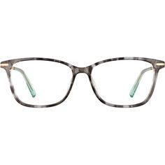 Choose easy breezy style with these chic rectangle glasses. The lightweight glossy acetate eyeglasses has gold temple arms and acetate temple tips for added comfort. Great for both glasses and sunglasses this look works for every occasion. It comes in the following color ways: tortoiseshell with tawny temple tips or marble with sky blue temple tips. | Zenni Women's Rectangle Prescription Eyeglasses Gray Tortoise Shell Mixed Popular Eyeglass Frames, Womens Prescription Glasses, Facial Proportions, Wide Nose, Everyday Glasses, Breezy Style, Glasses Trends, Tortoise Shell Glasses, Womens Glasses Frames