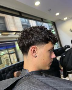 Mid Taper Fade Wavy Hair, Men Haircuts For Curly Hair, Taper Fade Wavy Hair Men, Taper Mid Fade Haircut, Textured Fringe Haircut Men Low Taper, Mid Taper Fade With Textured Fringe, Low Taper French Crop, Low Taper Textured Fringe Men, Burst Fade Textured Fringe