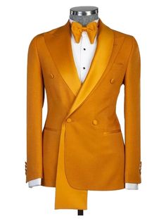 Stomach Sleeve, Dinner Banquet, Mens Wardrobe Essentials, Suits Prom, Banquet Wedding, Yacht Party, Wedding Suit, Peak Lapel, Orange Pattern