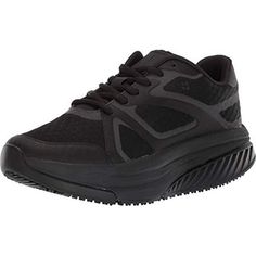 Need a little more energy at work? Rock these extra-cushioned shoes with the popular oversized midsole of a performance athletic-inspired style and the slip resistance only we deliver. Size: 10.  Color: Black.  Gender: female.  Age Group: adult. Shoes For Women Black, Exercise Shoes, Black Wedge Sneakers, Womens Work Boots, Slip Resistant Shoes, Athletic Style, January 23, Black Wedge, More Energy