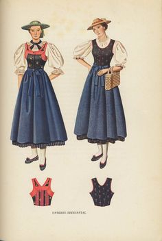 Tirol - Unteres Oberinntal 1930s Austrian Fashion, Germany Clothes, Sound Of Music Costumes, Traditional German Clothing, German Traditional Dress, Dutch Clothing, Cultural Clothing, Fashion Designing Course, Broadway Costumes