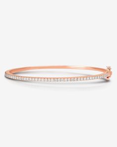 Ring Concierge Bracelets Classic  Diamond Bangle  Rose Gold Formal Stackable Rose Gold Tennis Bracelet, Elegant Rose Gold Hoop Bracelets, Classic Stackable Rose Gold Diamond Bracelet, Classic Rose Gold Stackable Diamond Bracelet, Necklace Length Guide, Bracelet Size Chart, Hinged Bracelet, Diamond Bangle, Hinged Bangle