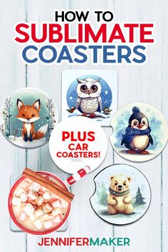 how to sublimate coasters plus car coasters by jenny fermer maker